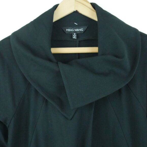 Ming Wang Small Jacket Black Cocoon Lagenlook Artsy Minimal Lagom Modern - Picture 3 of 11